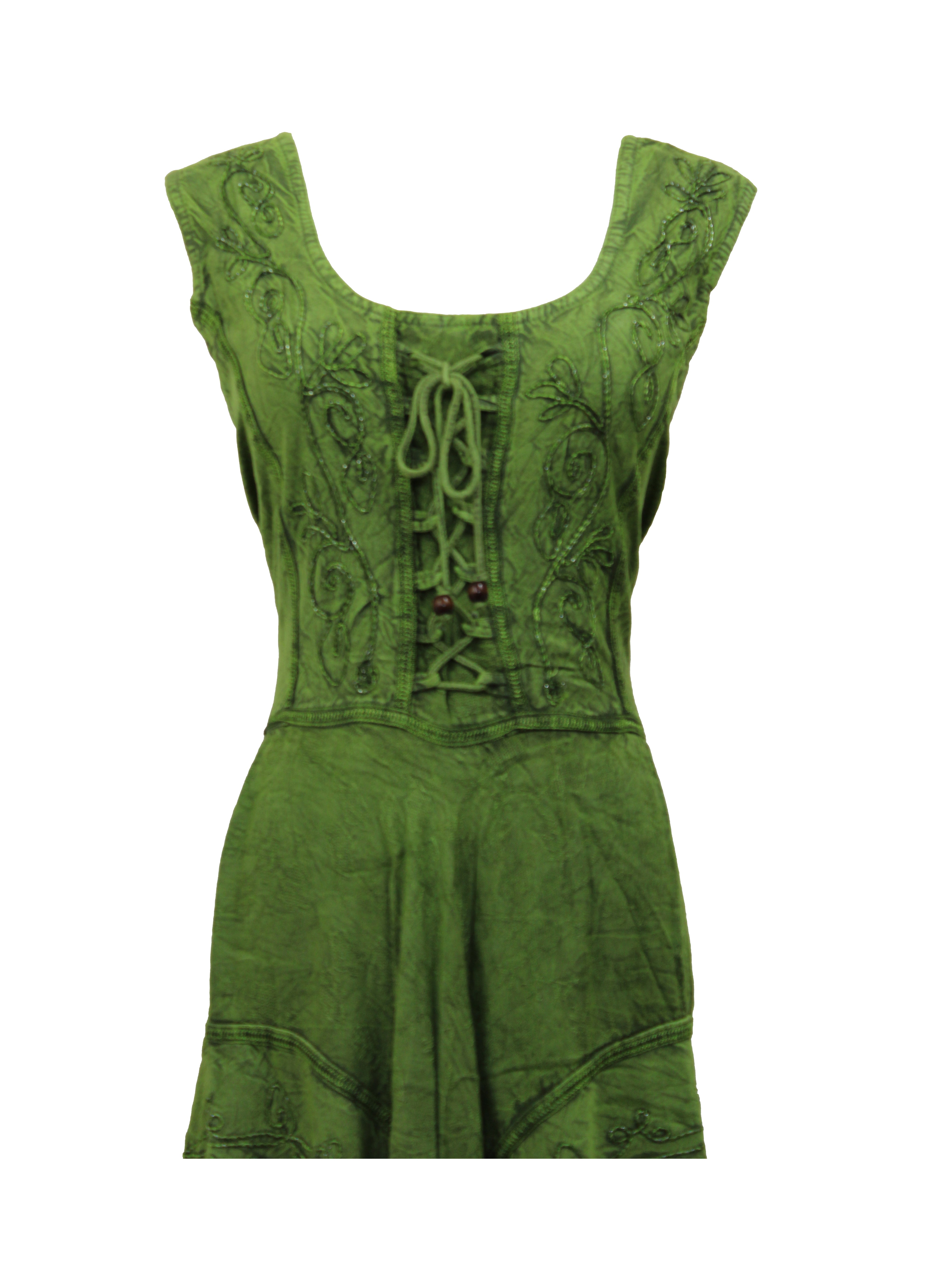 Bohemian Lace-Up Maxi Dress