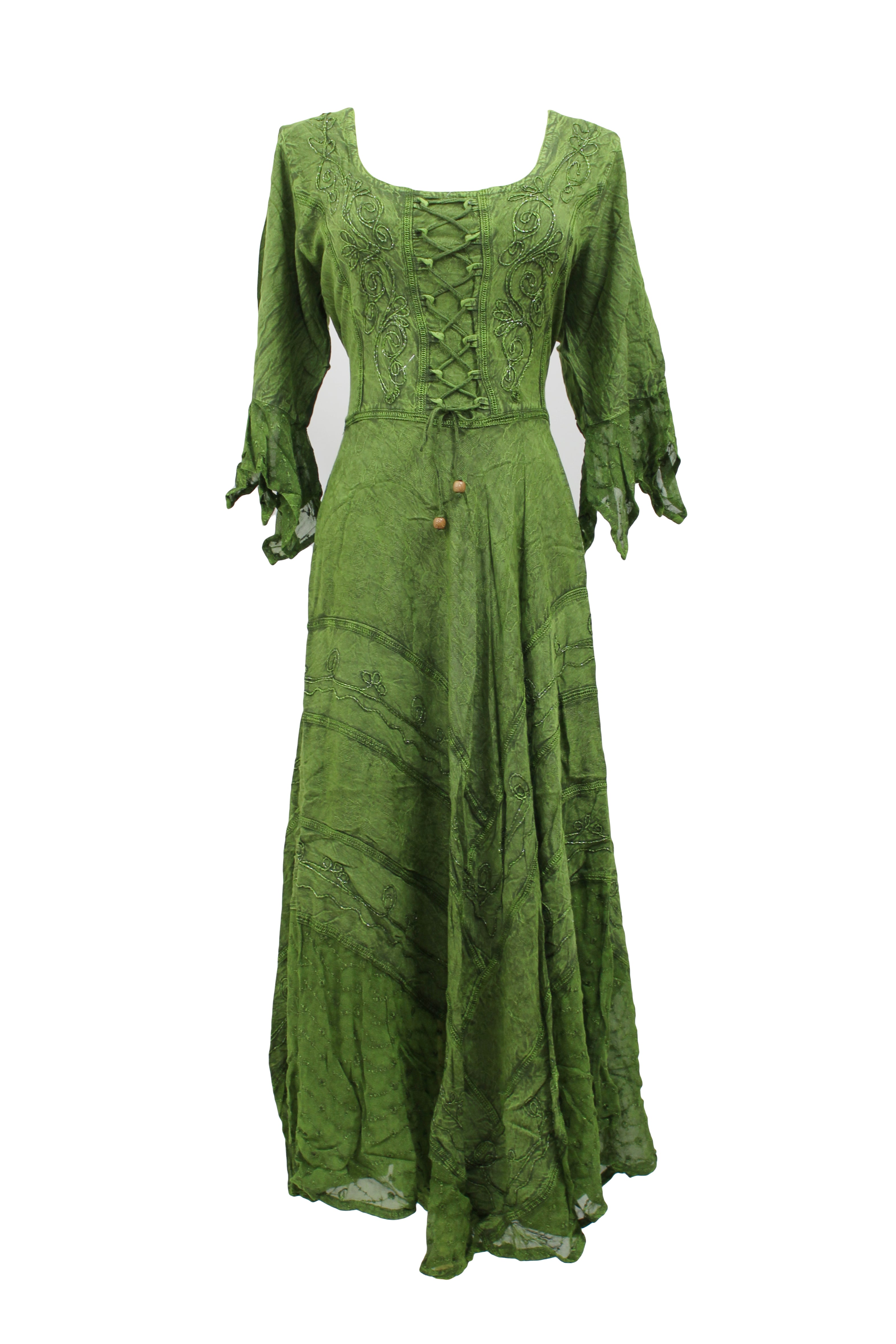 full selves Bohemian Lace-Up Maxi Dress