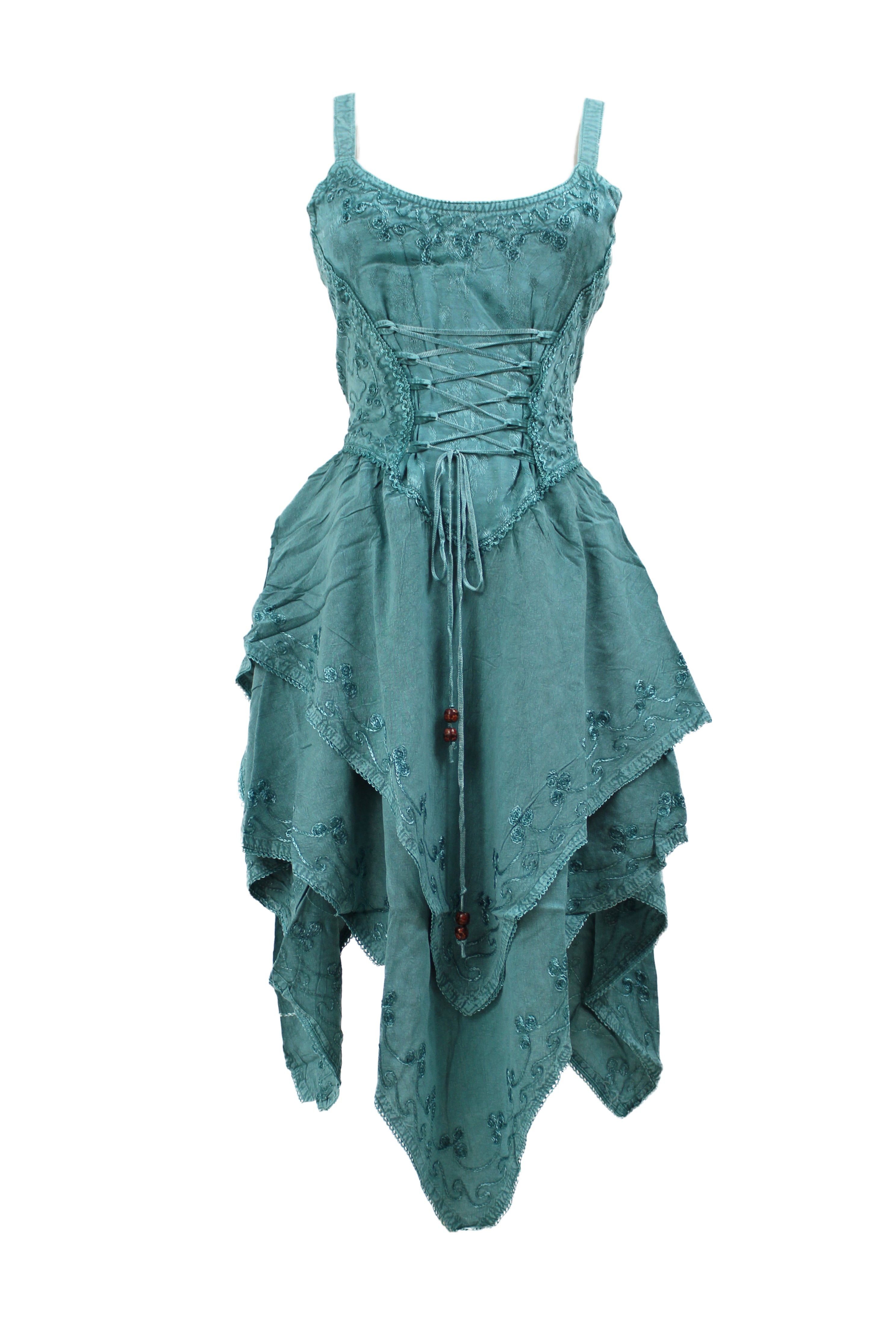 Boho Corset Handkerchief Dress