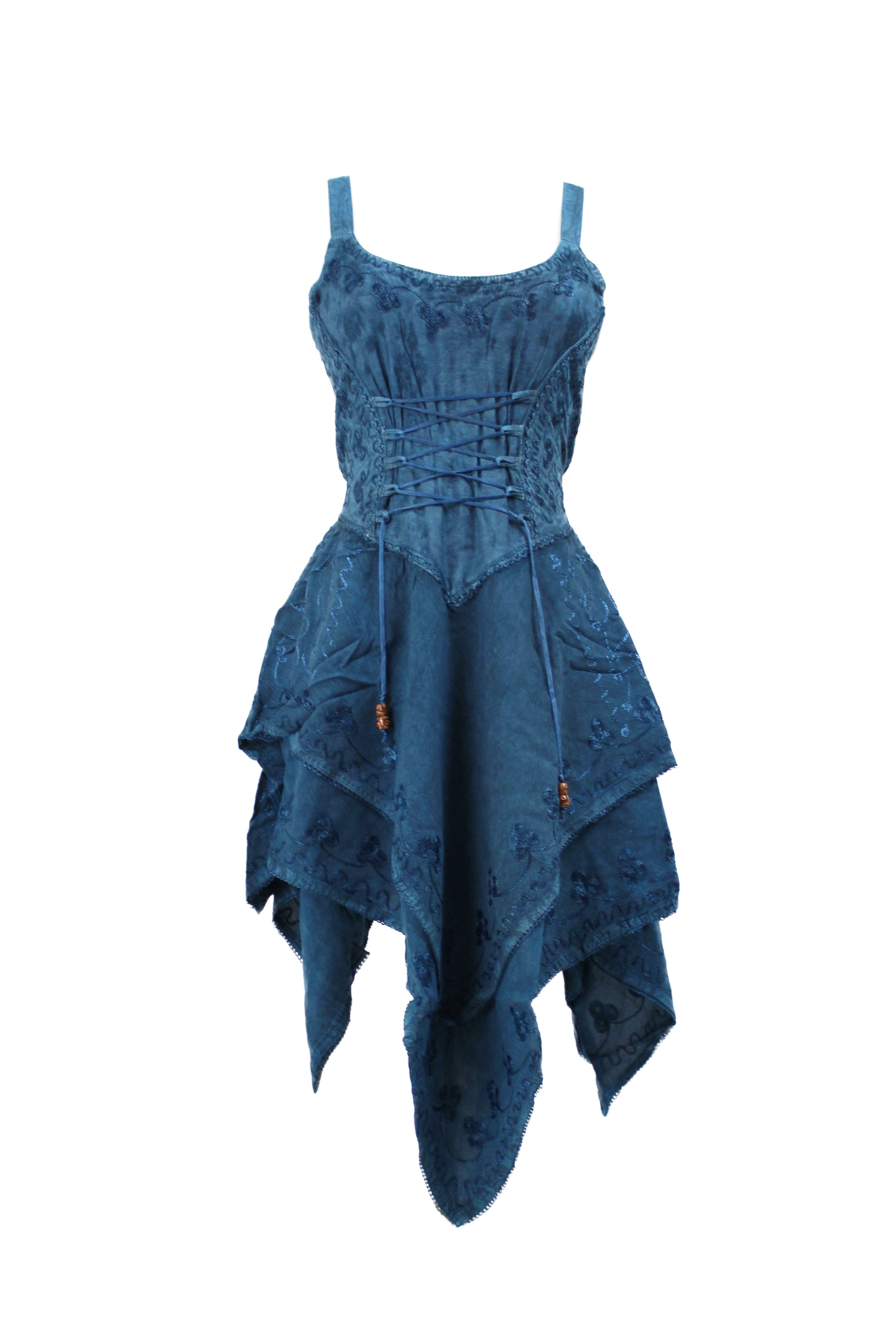 Boho Corset Handkerchief Dress