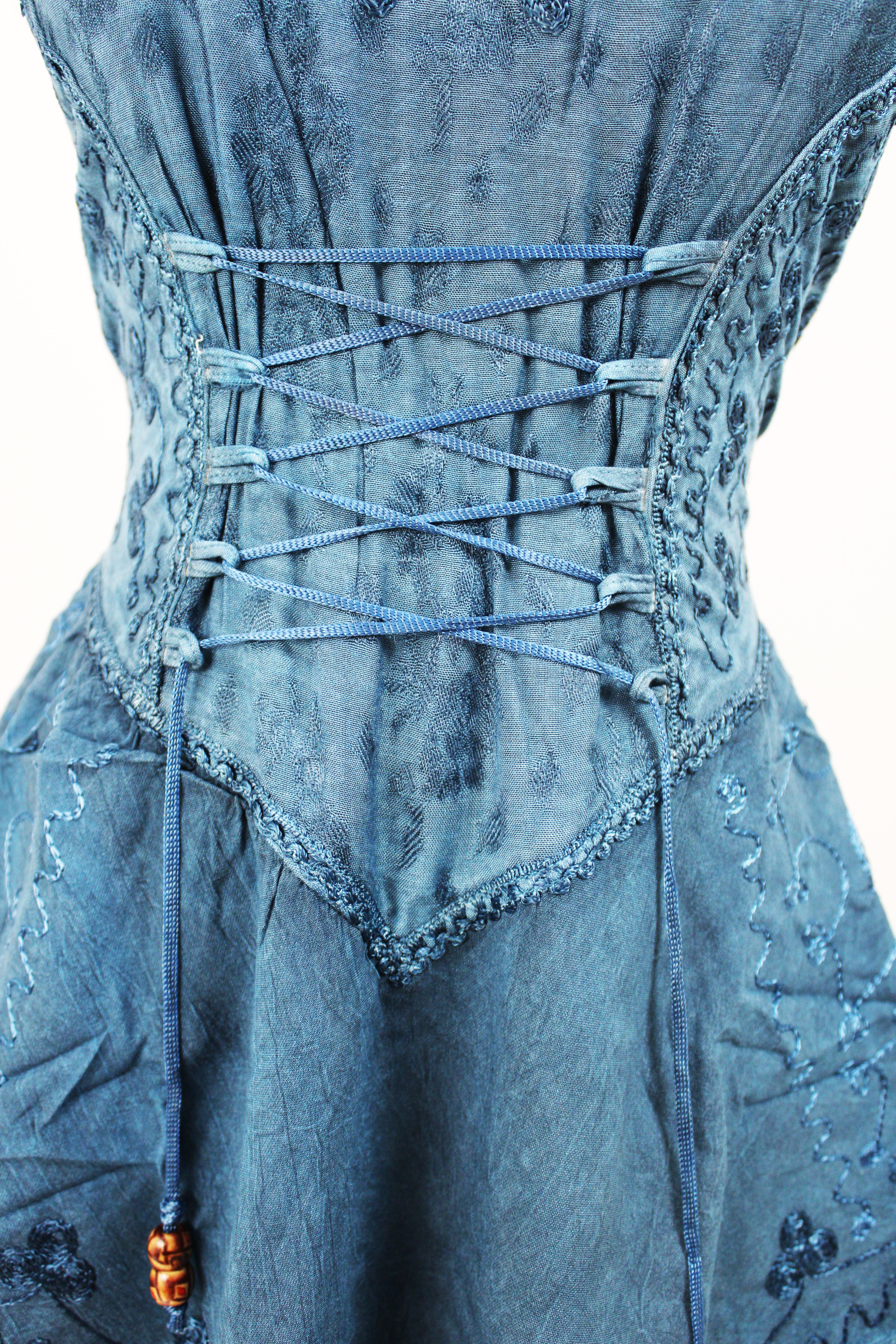 Boho Corset Handkerchief Dress