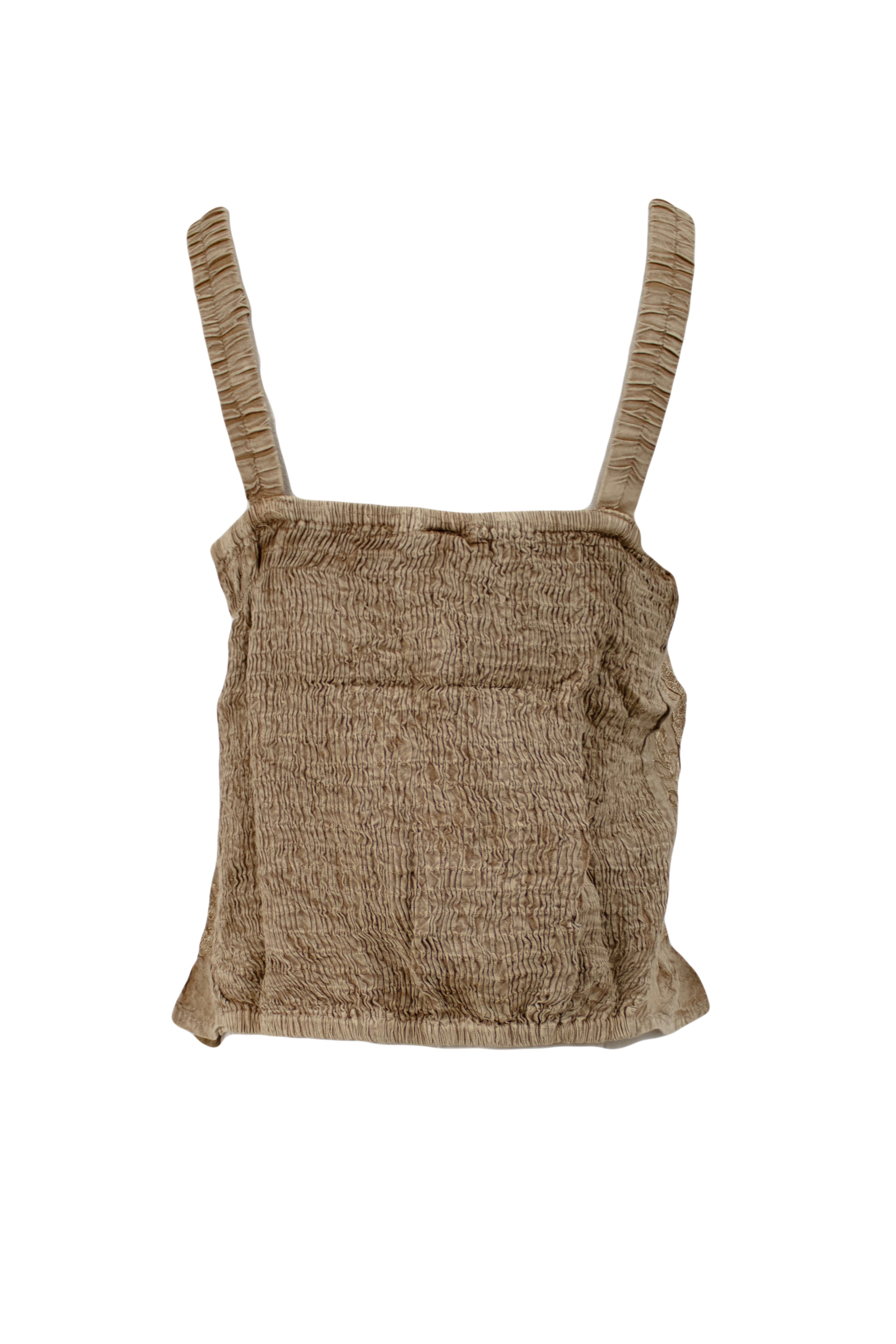 Vintage Embroidered Bohemian Button-Up Tank Top